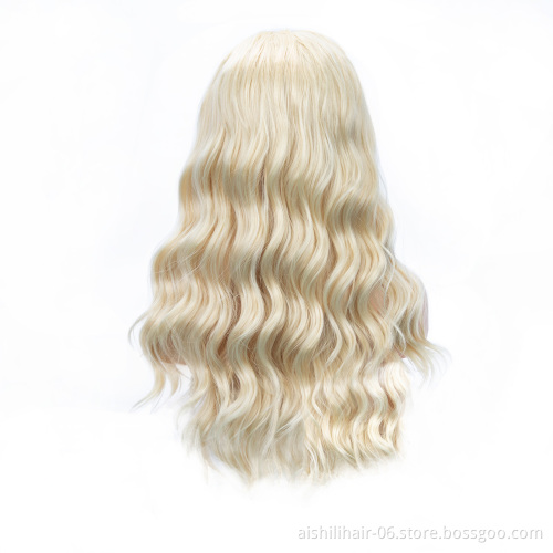 AISHILI Wholesale Synthetic Long Body Wave Air Wig Nature Culy Hiar Wigs With Headband For Women